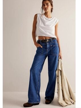 Free People We The Free Palmer Cuffed Jeans